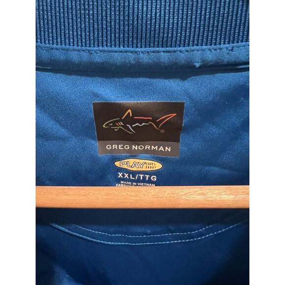 Greg Norman Polo Shirt Men's Size 2XL XXL/TTG Blue Golf Short Sleeve - Picture 2 of 3